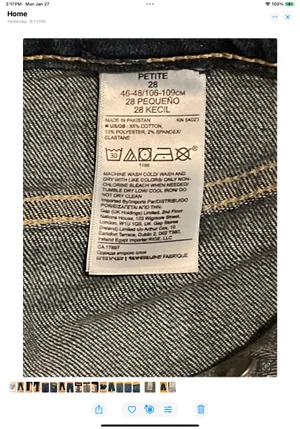 Banana Republic Premium Denim High Rise Wide Leg Crop Jeans 28P thumbnail 8