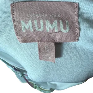 Show Me Your Mumu Christy World Map Print Mini Dress Blue Travel Size S thumbnail 7