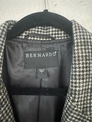 Bernardo micro-houndstooth tailored long duster coat- NWOT thumbnail 5