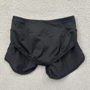 Lululemon Speed Up Shorts Mid Rise 4" Black Athletic Athleisure Women's 6 thumbnail 5