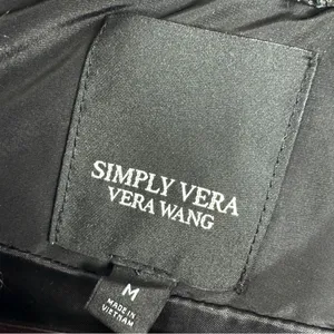 Simply Vera Puffer Jacket Faux Fur Collar Hood‎ Black Medium Balloon Sleeve thumbnail 13