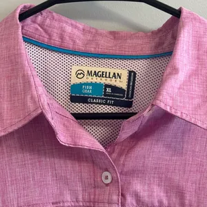 Magellan Outdoors pink fishing top moisture wicking classic fit size‎ XL thumbnail 2