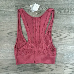 Free‎ People The Vest of Us Crop Knit Sweater Vest thumbnail 6