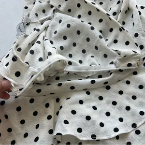 NWT Petal + Pup Tegan ruffle mini skirt polka dots size 12 white black thumbnail 8