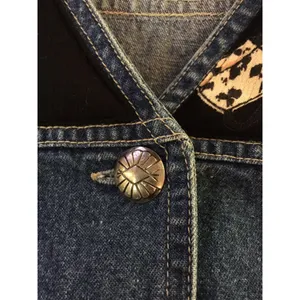 Stonebridge Denim Vest Womens XL Purse Print Western Button Front Used thumbnail 14