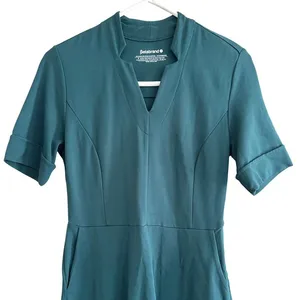 Betabrand Midi Dress Teal‎ Green Short Sleeve Career Secretary Office Casual thumbnail 2