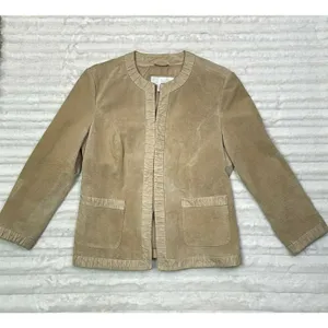 Marshall Fields Vintage 90s Womens Sz 6 M Suede Over Coat‎ Jacket Blazer thumbnail 2