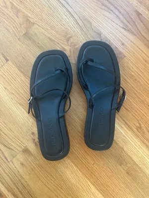 Princess Polly Riki Black Mini Belt Sandals thumbnail 3