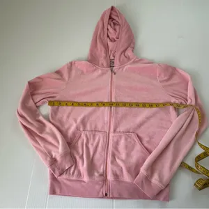 Juicy Couture Vintage Y2K Pink Velour Hoodie, L thumbnail 7