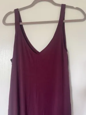 Lively Burgundy V-Neck Jogger Jumpsuit S NWOT thumbnail 3
