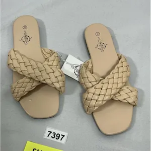 Womans NWD Sole Mates Slip On Braided Slides 9 Nude thumbnail 1