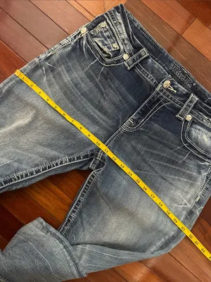 Miss Me Jeans Women's Blue Diamond Studded Pockets Y2K Bling Cowgirl thumbnail 10