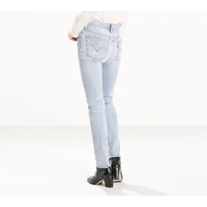 Levi's 501‎ Womens High Rise Button Fly Distressed Skinny Denim Jeans Blue Sz 24 thumbnail 2