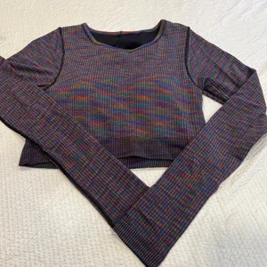 Lululemon Ebb to Street Long Sleeve Shirt Rainbow Multi / Black 8 women thumbnail 1