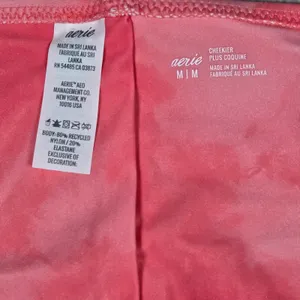 Aerie Cheekier Bikini Bottoms‎ Coral Tie Dye Floral Embroidered Size M thumbnail 5