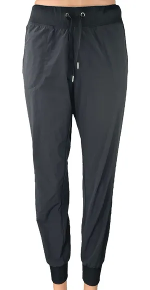 Athleta Women's Black High Rise Drawstring Athletic Jogger Sweat Pants Size 4 thumbnail 1