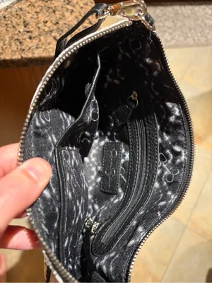 Jessica Simpson Black White Snakeskin Convertible Crossbody Clutch Wristlet thumbnail 7