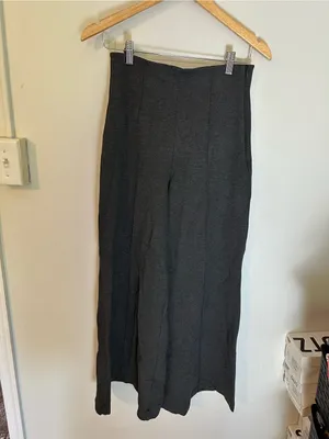 Quince Ultra-Stretch Ponte Super Wide Leg Pants charcoal medium thumbnail 2