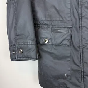 Lauren Ralph Lauren Black Waxed‎ Cotton Barn Jacket Chore Coat Size Small thumbnail 13
