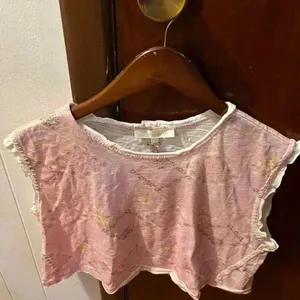 NWT LOVESHACKFANCY Women's Ismay Cropped Embroidered Tank Top Pop of Pink L thumbnail 4