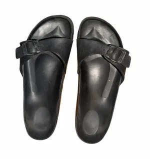 Birkenstock Black Buckle Slide Sandals Size 38 thumbnail 1