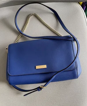 Kate Spade 2 way Saffiano Leather Purple - Blue Handbag Laurel Way Greer NWOT thumbnail 1