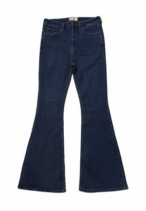 Free People High-Rise Flare Jeans Women’s 29 Dark Wash Stretch Denim Retro 30x31 thumbnail 1