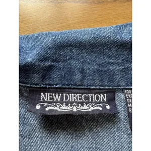 New Direction Denim Jacket Women Large Embroidered Patches Buttons Sparkle Aztec thumbnail 3