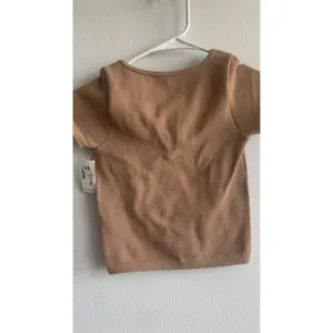 Aeropostale Seriously Soft Seamless Ribbed Crop Top Tan Brown XS 3837 thumbnail 3
