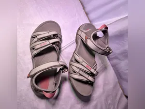 Teva Women's Gray and Pink Strappy Outdoor Sandals thumbnail 3