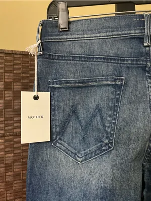 NEW MOTHER “The Runaway Step Fray” Jeans – A Night in Havana, Size 28 thumbnail 7