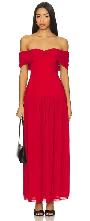 Lovers and Friends Blake Maxi Dress in Red thumbnail 1