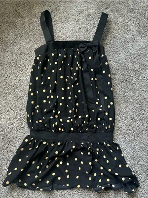 Sugar Thrillz Black Polka Dot Bow Coquette Y2K Bubble Dress thumbnail 4