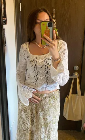 Hollister Crochet Sweater thumbnail 1