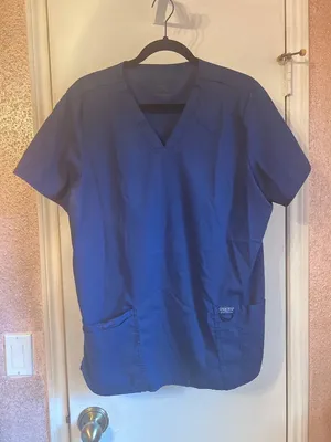 Charokee Authentic Workwear L Navy Scrub Top Blue Size L thumbnail 2