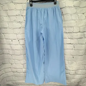 ASOS Linen Blend Wide Leg Pants Women's S Blue Coastal Summer thumbnail 2
