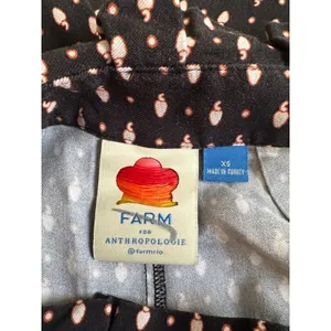 Farm Rio Anthropologie Tucker Papaya Pants Black Fruit Resortwear Vacation Fall thumbnail 4