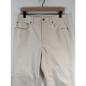 J.CREW Womens Jeans Beige Denim High Rise Relaxed 84 Kickout Crop Rigid Size 29 thumbnail 8