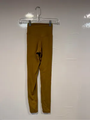 High-Waist‎ Mustard Aerie crossover Leggings thumbnail 3