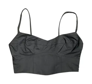 Free People Smoked Cropped Corset Top Sweat Heart Neckline Adjustable Straps thumbnail 1