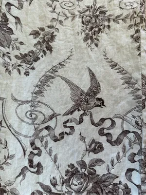 Etcetera Size 2 Blue Brown Toile Bird Floral 100% Linen Straight y2k Pants thumbnail 9
