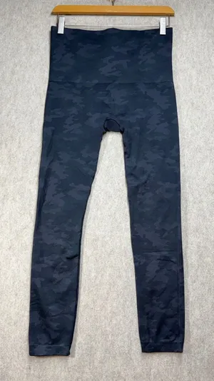 Spanx Look At Me‎ Now Seamless Camo Leggings Black 1X/TG High Waisted Athleisure thumbnail 1