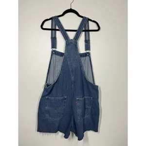 Levi’s Vintage Two Horse Brand Bib Work Clothing Overalls XL Denim Romper Retro thumbnail 3