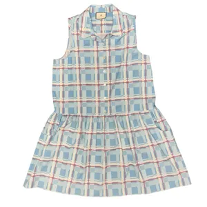 Tuckernuck Westport Trellis Sleeveless Hayes Shirt Dress Mini Blue Large L thumbnail 7