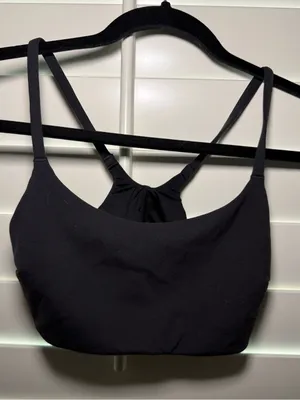 Lululemon Wunder Train Strappy Racer Bra Black Size 4 thumbnail 3