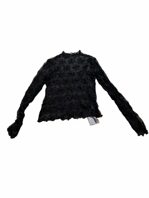 Buauty Black Sheer Lace Long-Sleeve Top thumbnail 2