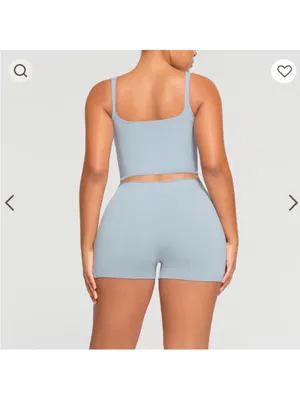 SKIMS NWT Raw Edge Slit Front Cropped Cami Size S thumbnail 6