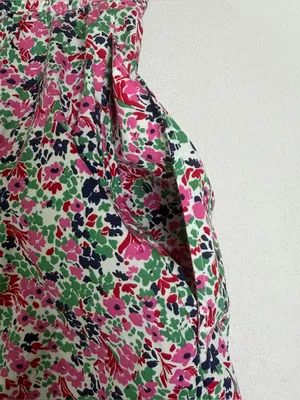 Anthropologie Women’s Floral Cotton Pull On Shorts Pink Green Liberty Style Sz M thumbnail 6
