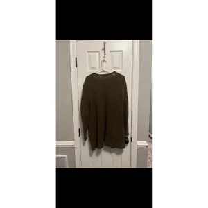 Madewell Ryder Cardigan Sweater Dark Olive/Army Green in color XS but oversized thumbnail 4