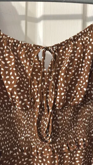 Brown Polka Dot Dress Size M thumbnail 3